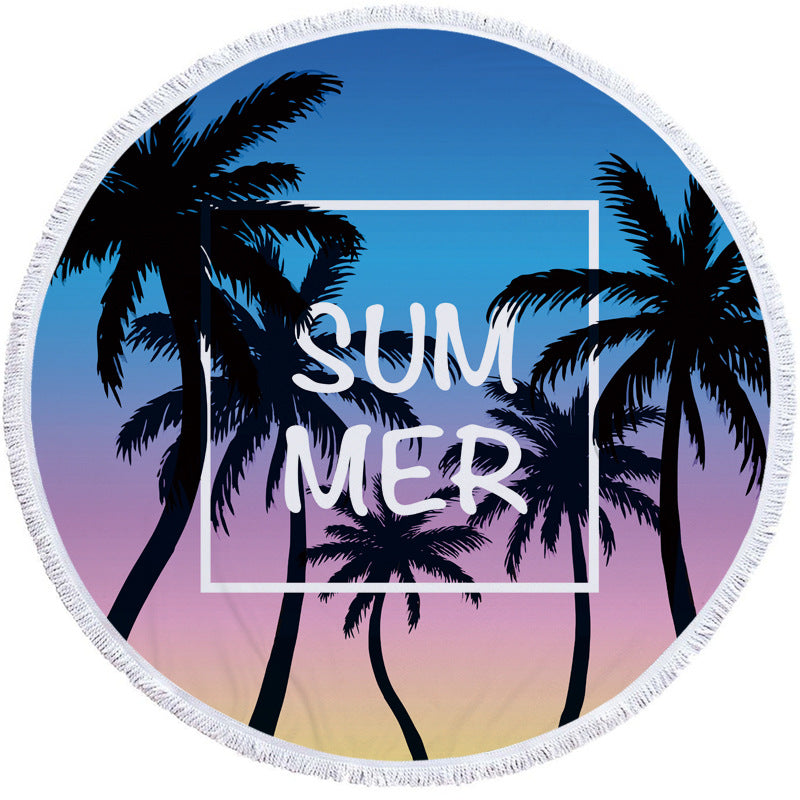 Round beach towel