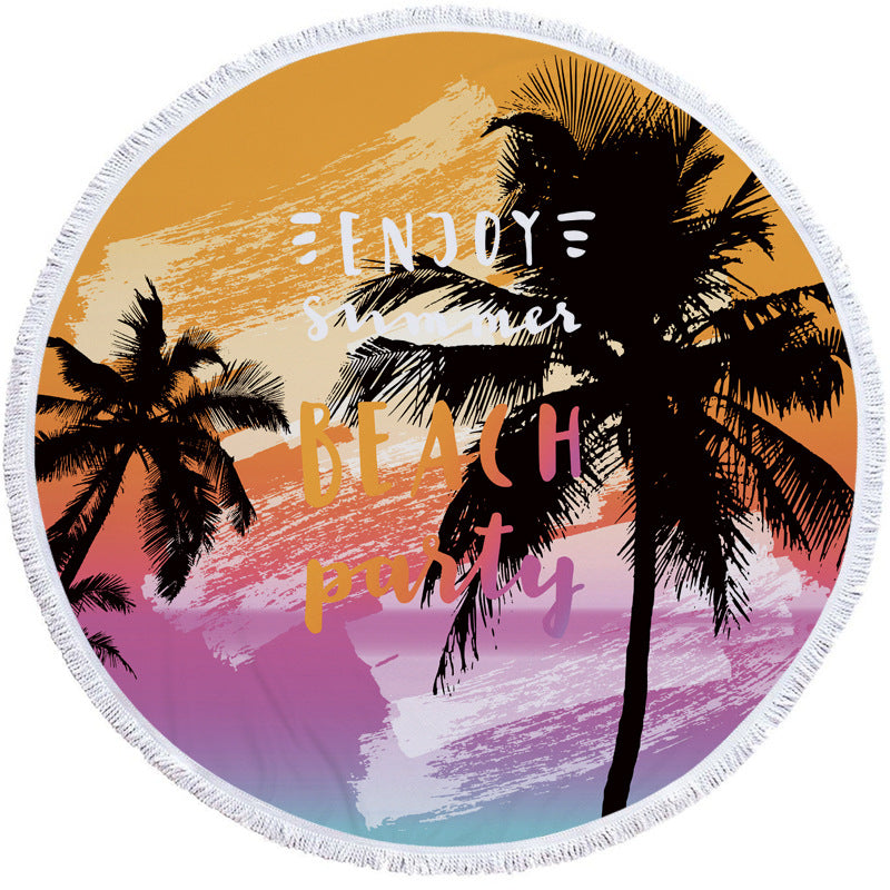 Round beach towel