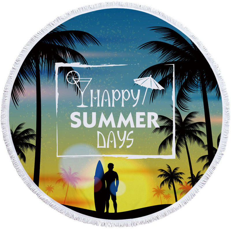 Round beach towel