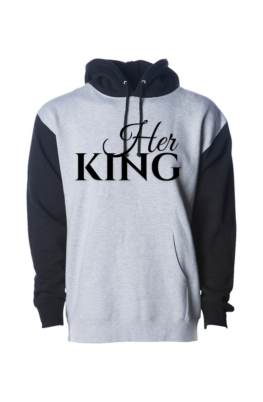 Grey Heather/ Black Heavyweight Hoodie